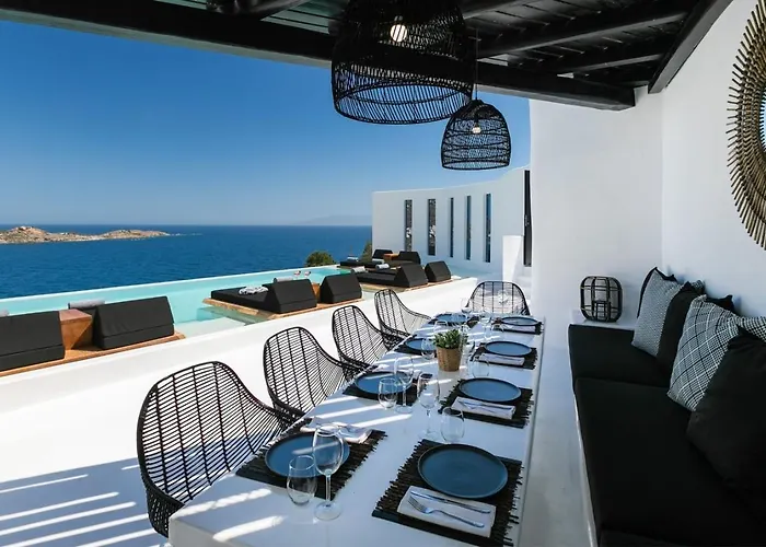 Villa Mbc Psarou Black Retreat 11 Bedrooms Mykonos Psarrou