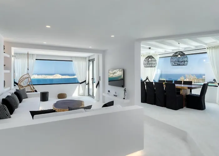别墅 Mbc Psarou Black Retreat 11 Bedrooms Mykonos *