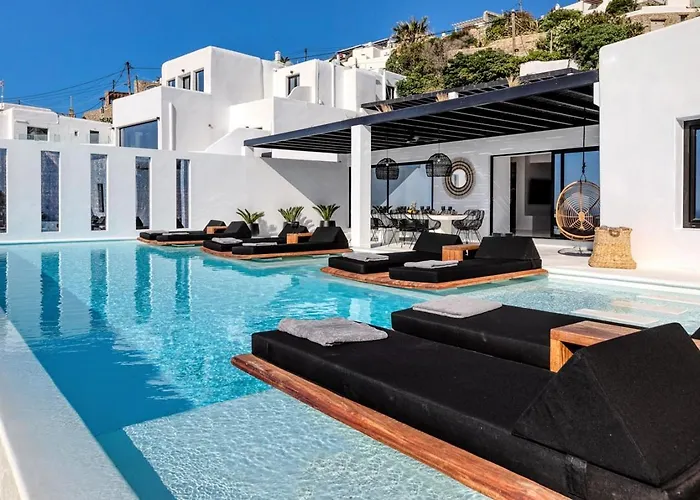 Mbc Psarou Black Retreat 11 Bedrooms Mykonos Вилла