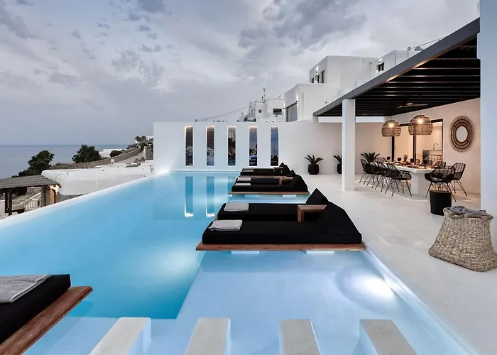Вилла Mbc Psarou Black Retreat 11 Bedrooms Mykonos