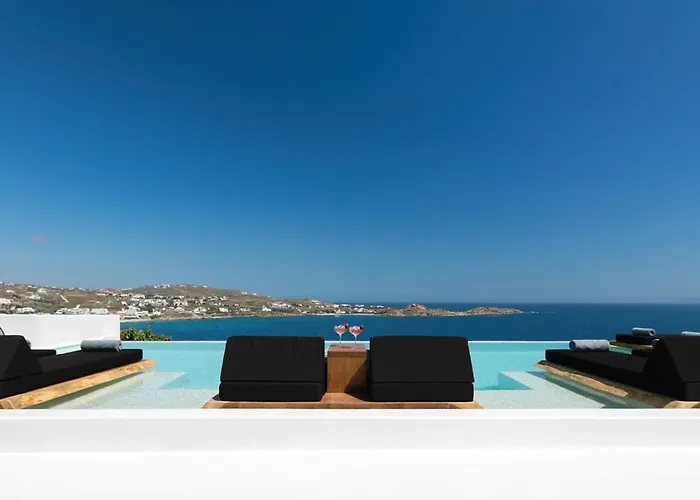 Mbc Psarou Black Retreat 11 Bedrooms Mykonos 빌라 *