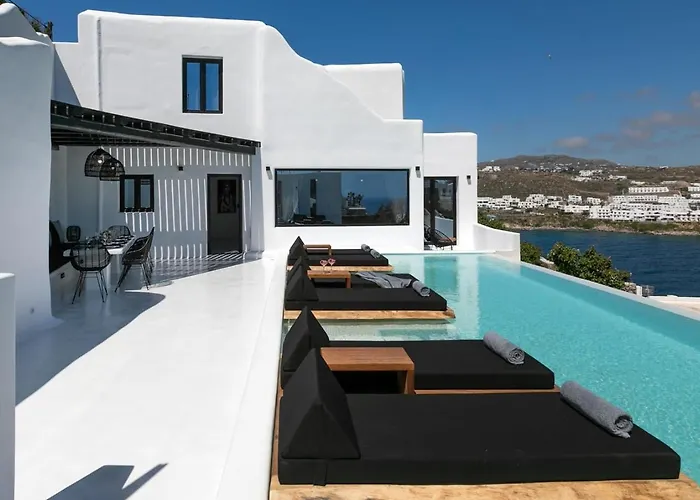 빌라 Mbc Psarou Black Retreat 11 Bedrooms Mykonos *